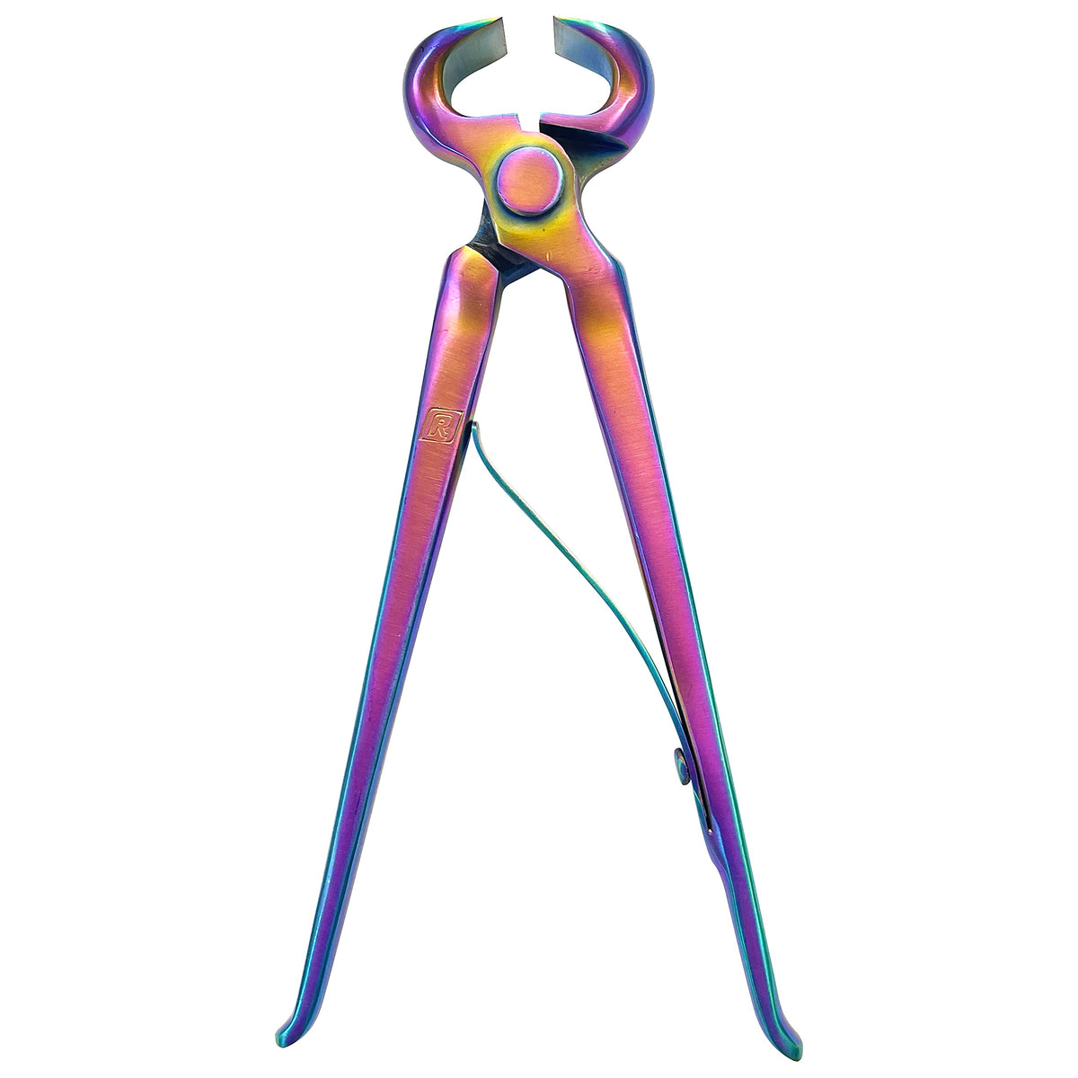 Rekhi International Farrier Hoof Nippers Rainbow Loaded Spring Horseshoe Trimmer Farrier Tools Pony Hoof Nippers Small Ferrier Tool Horse Nippera Herramientas Para Caballos 10 Inches