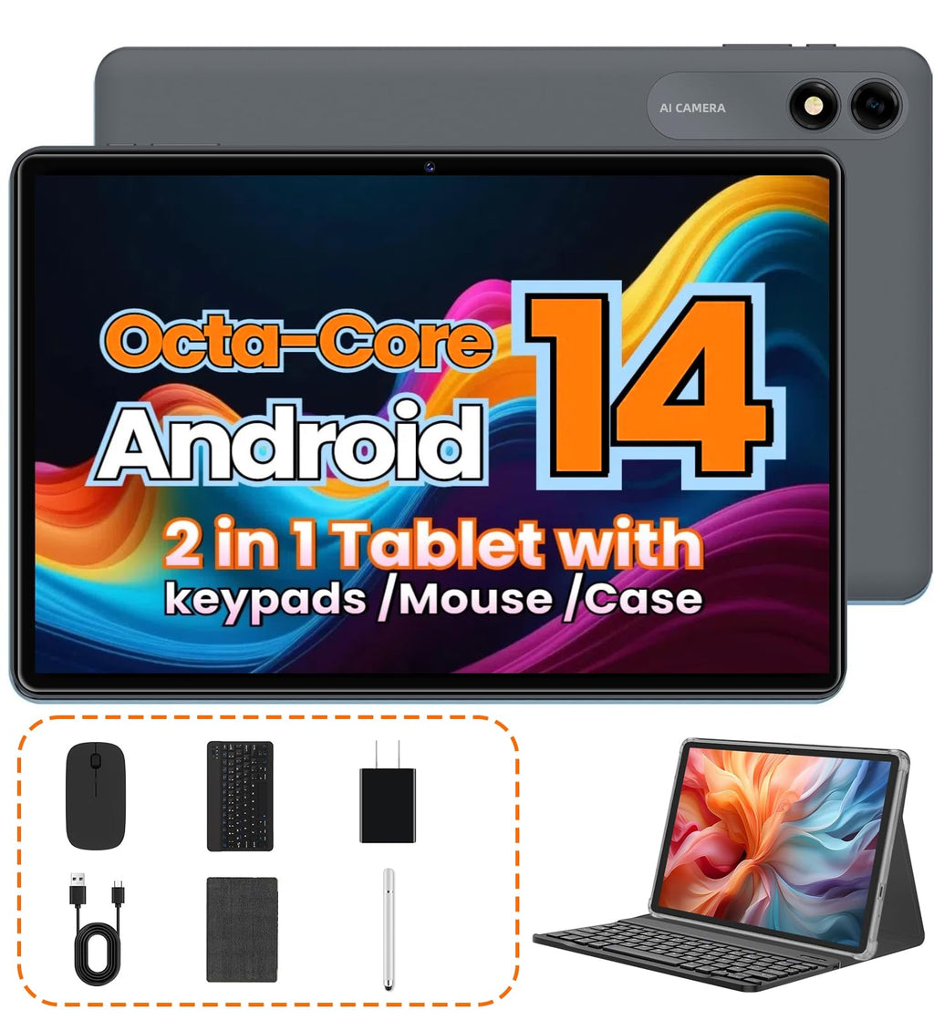 Android 14 ProTablet 2 en 1 | Octa-Core, 10GB RAM, 64GB + 512GB, Teclado incluido