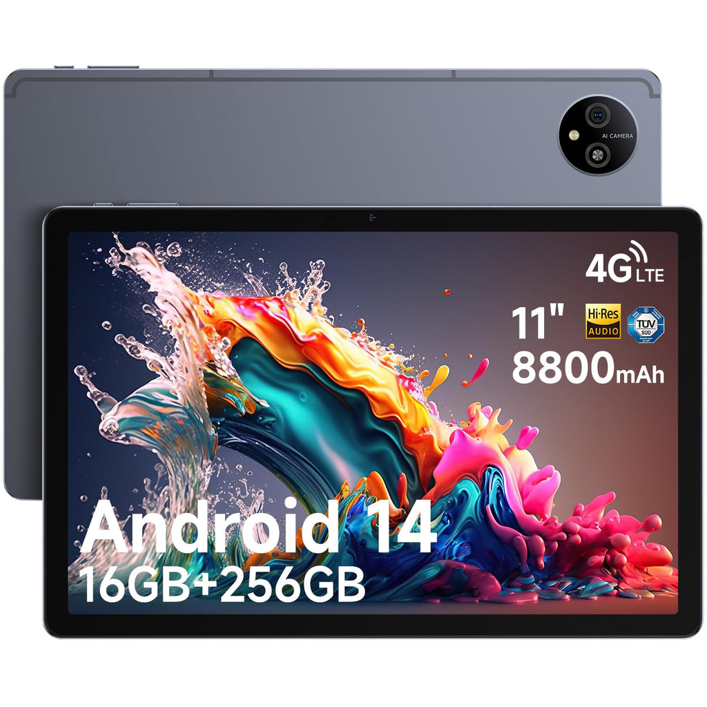 Ulefone Tab A11 Pro Tablet Gaming 11" | Android 14, 16GB RAM, 256GB, 4G LTE, WiFi 6