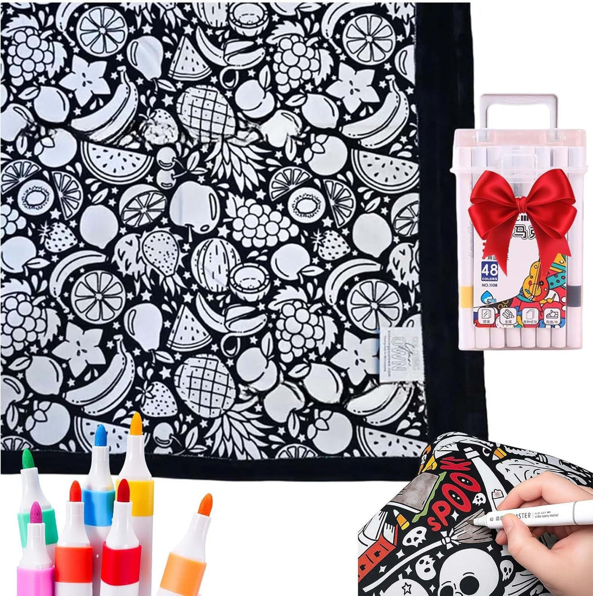 DIY Coloring Blanket With Markers