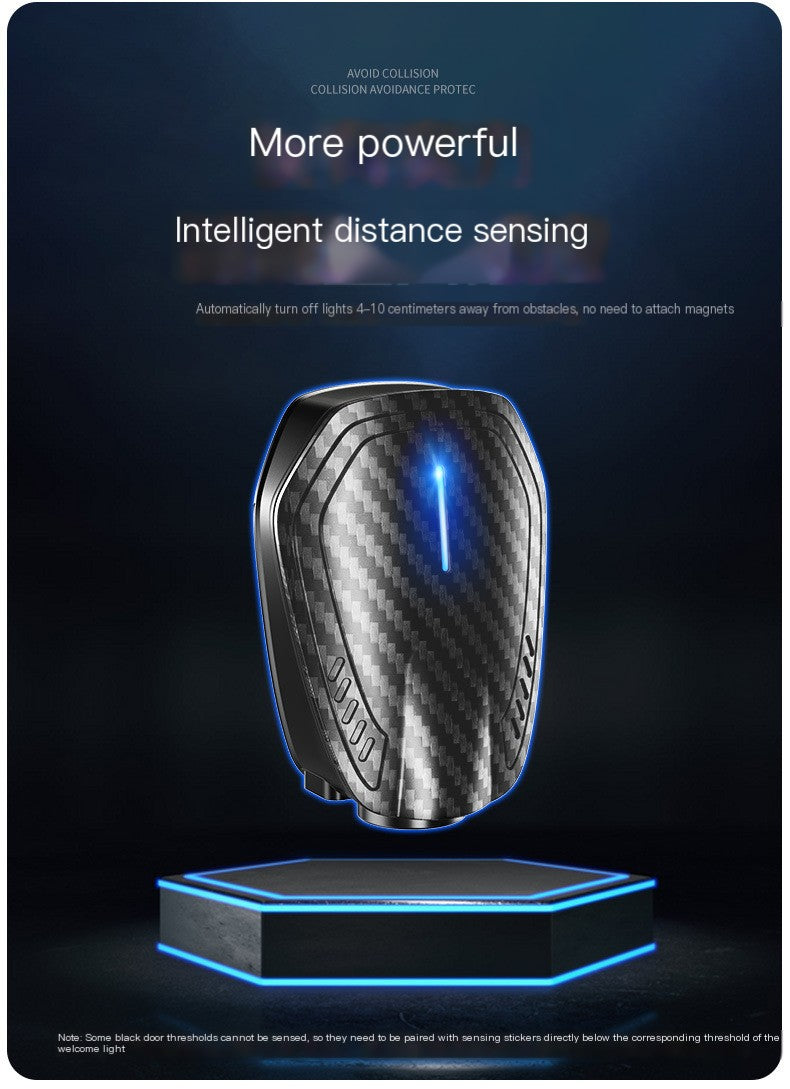 Luz Proyectora LED Bienvenida Auto | Inducción, USB, Efecto Holograma