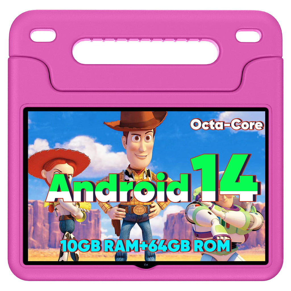 Tablet para Niños 10.1" Android 14 | Octa-Core 64GB - Roja